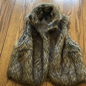 Faux fur vest